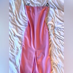 Revolve light pink strapless formal dress